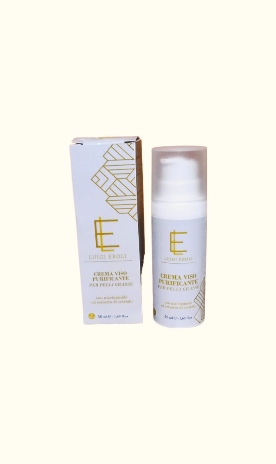CREMA VISO PURIFICANTE PER PELLI GRASSE con Niacinamide ed estratto di cetriolo